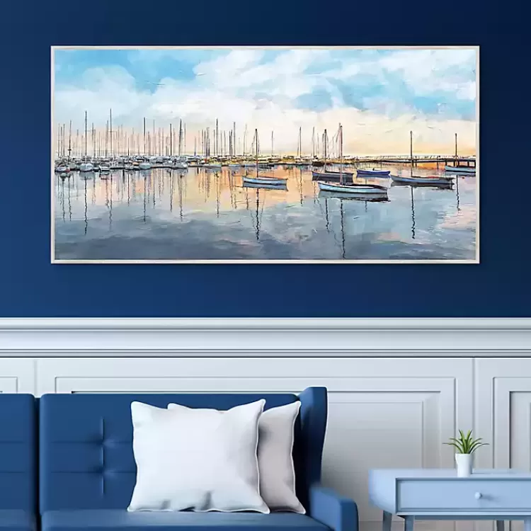 Tranquil Harbor Framed Canvas Art Print>Kirklands Home Store