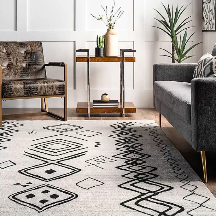 transitional_moroccan_washable_area_rug_x_7.webp Transitional Moroccan Washable Area Rug, 4x6>Kirklands Home New