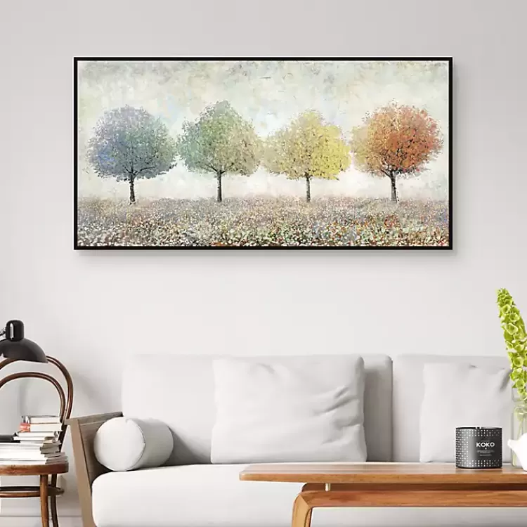 Transitional Trees Framed Canvas Art Print>Kirklands Home Hot