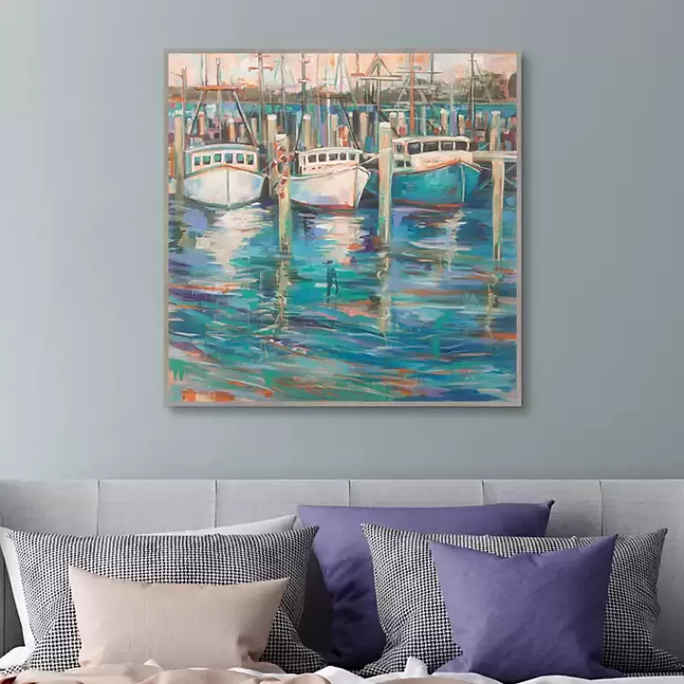 Trio Light Framed Canvas Art Print>Kirklands Home Clearance