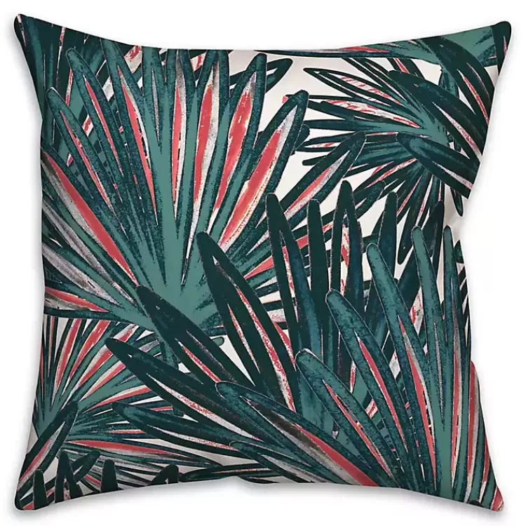 Tropical Leaves Outdoor Pillow>Kirklands Home Clearance