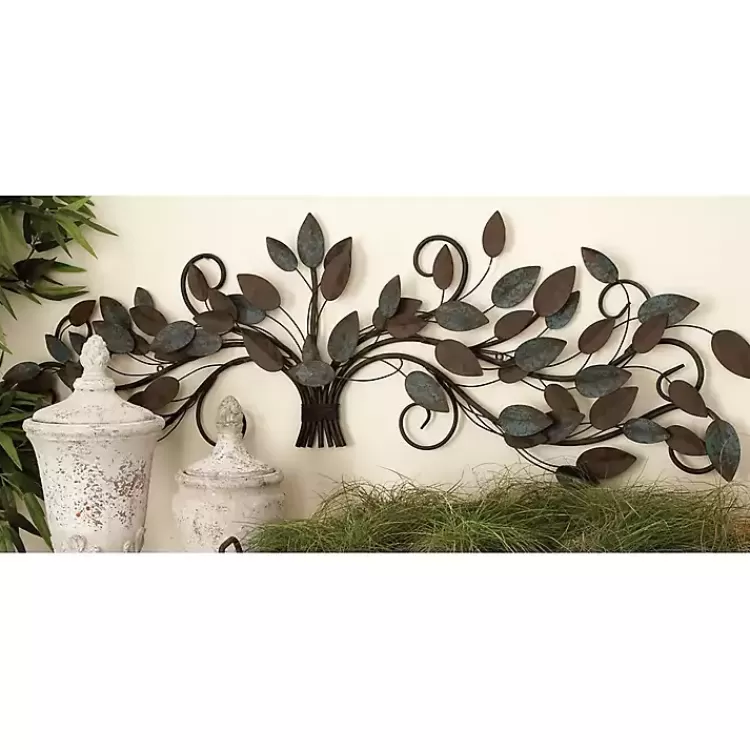 Turquoise Bronze Distressed Iron Vine Wall Plaque>Kirklands Home Discount