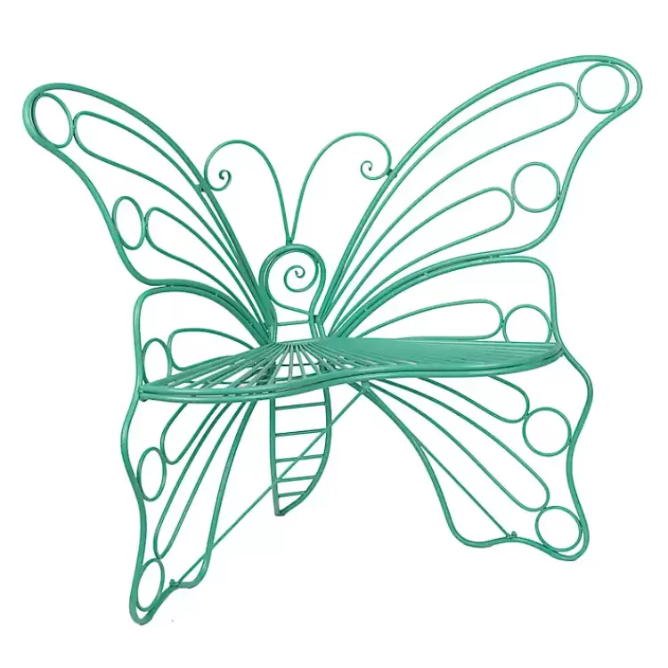 Turquoise Butterfly Metal Chair>Kirklands Home Shop