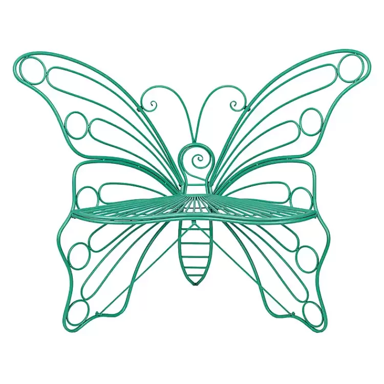 turquoise_butterfly_metal_chair_3.webp Turquoise Butterfly Metal Chair>Kirklands Home Shop