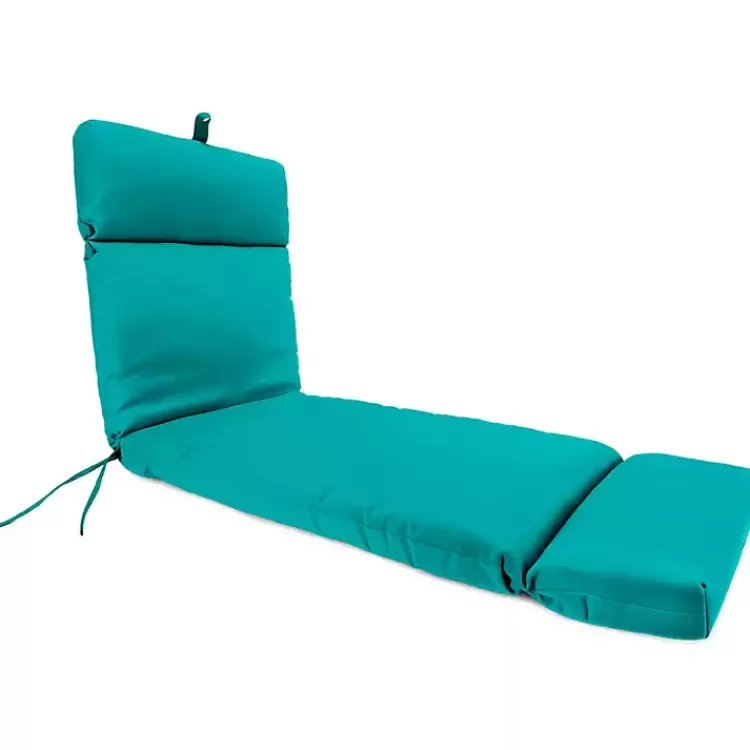 Turquoise Canvas French Edge Chaise Cushion>Kirklands Home Online