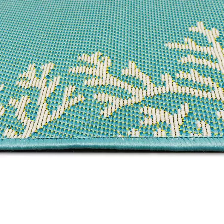 Turquoise Coral Indoor/Outdoor Rug, 2x3>Kirklands Home Store