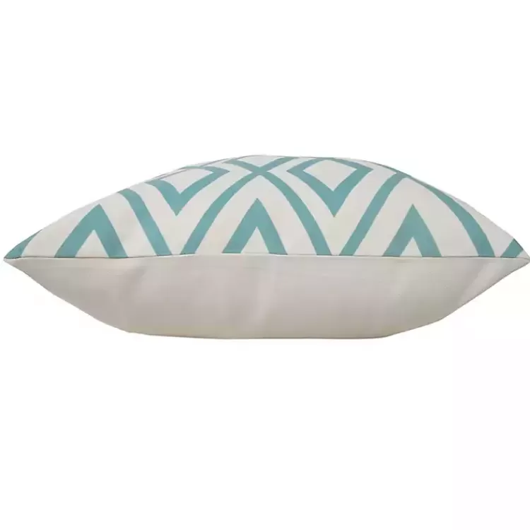 turquoise_geometric_diamond_outdoor_pillow_3.webp Turquoise Geometric Diamond Outdoor Pillow>Kirklands Home Clearance