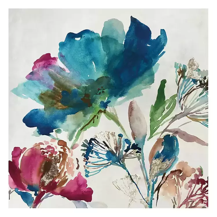 Turquoise on Watercolor Giclee Canvas Art Print>Kirklands Home Discount