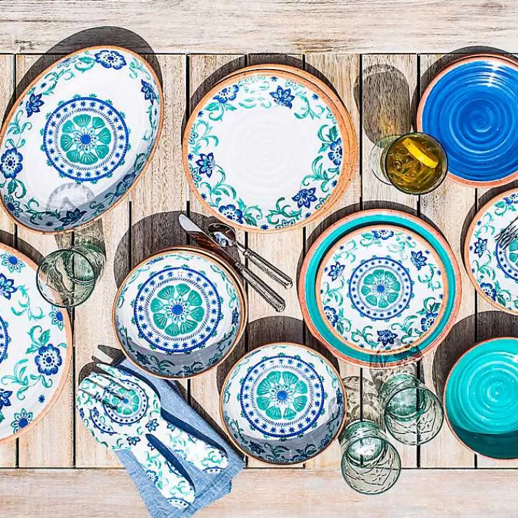 Turquoise Rio Melamine Dinner Plates, Set of 6>Kirklands Home Online