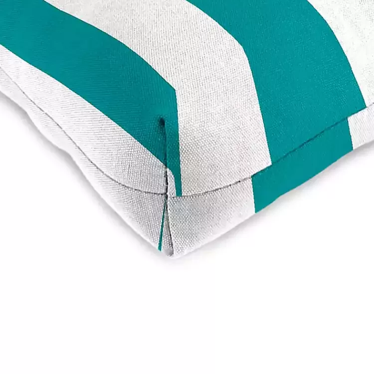 Turquoise Stripes Outdoor Chair Cushions, Set of 2>Kirklands Home Shop