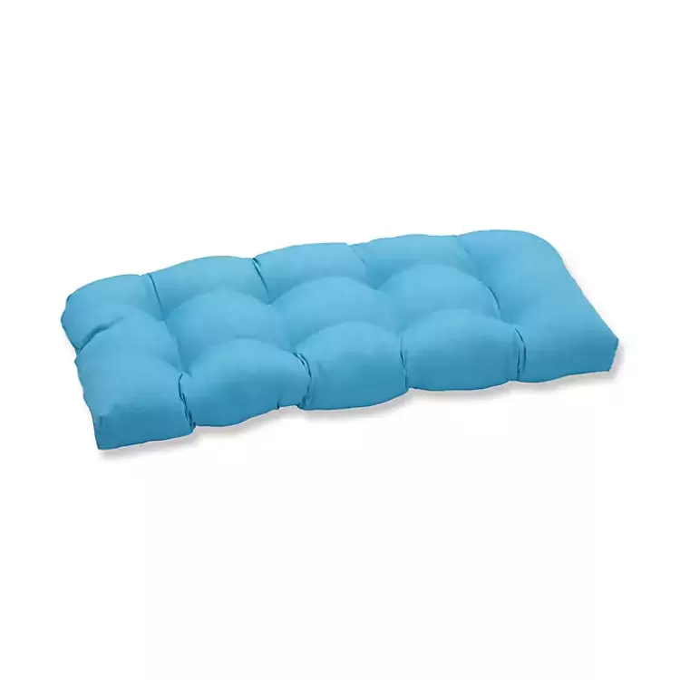 Turquoise Tufted Outdoor Loveseat Cushion>Kirklands Home Cheap