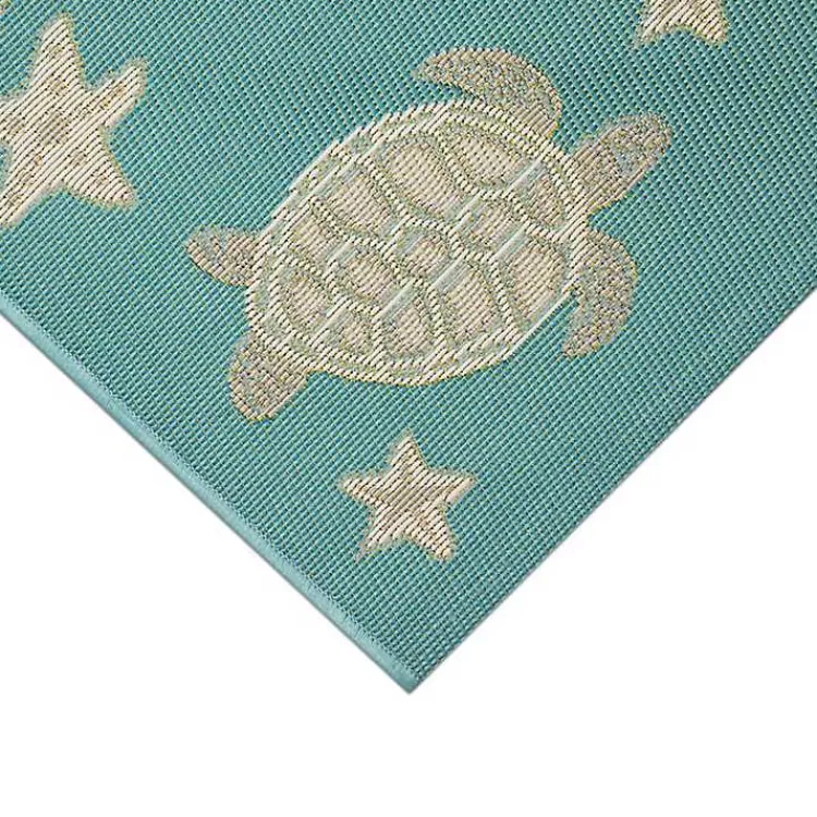 turquoise_turtles_indooroutdoor_rug_x_2.webp Turquoise Turtles Indoor/Outdoor Rug, 2x3>Kirklands Home Best Sale