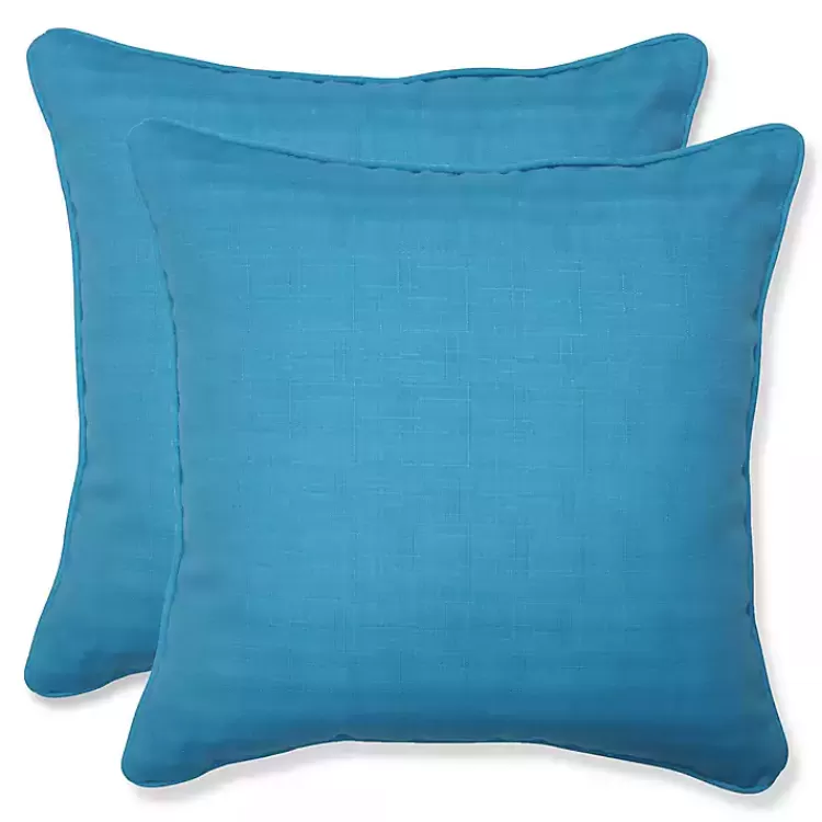 Turquoise Welt Outdoor Pillows, Set of 2>Kirklands Home Store