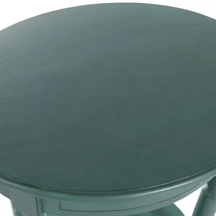 turquoise_wood_oval_emily_accent_table_5.webp Turquoise Wood Oval Emily Accent Table>Kirklands Home Fashion
