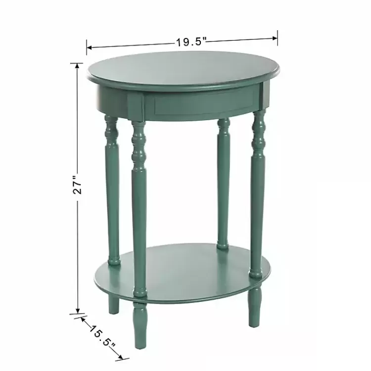 turquoise_wood_oval_emily_accent_table_6.webp Turquoise Wood Oval Emily Accent Table>Kirklands Home Fashion