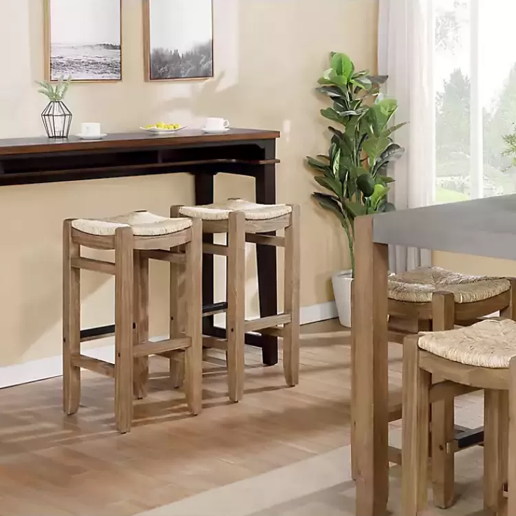 Twisted Seagrass and Wood Bar Stool>Kirklands Home Hot