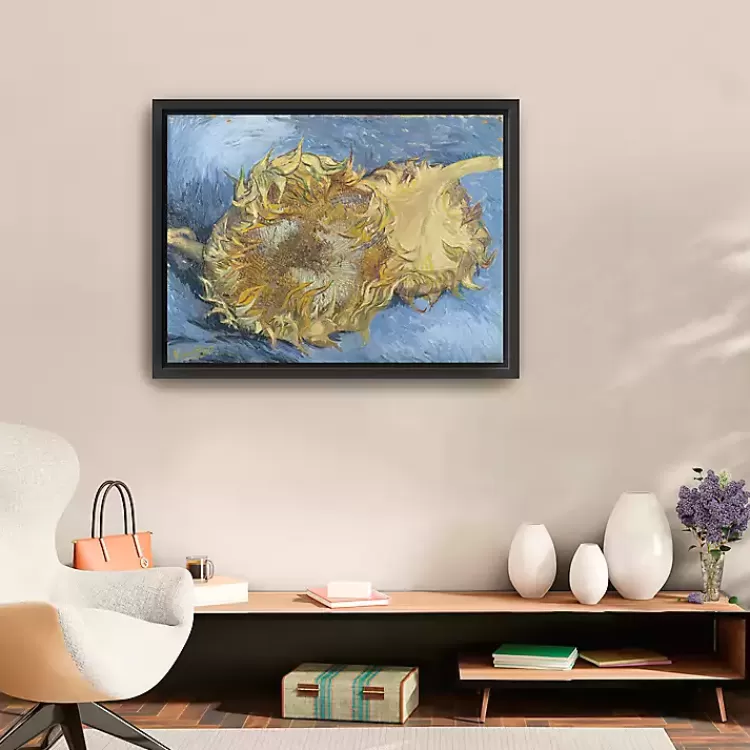 Two Cut Sunflowers Framed Canvas Art Print>Kirklands Home Discount