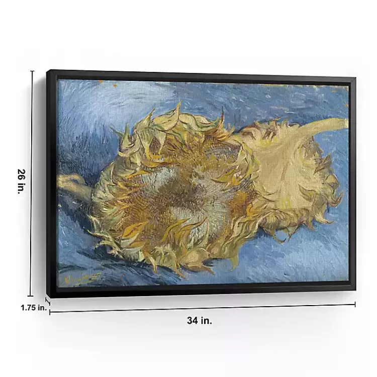 two_cut_sunflowers_framed_canvas_art_print_2.webp Two Cut Sunflowers Framed Canvas Art Print>Kirklands Home Discount