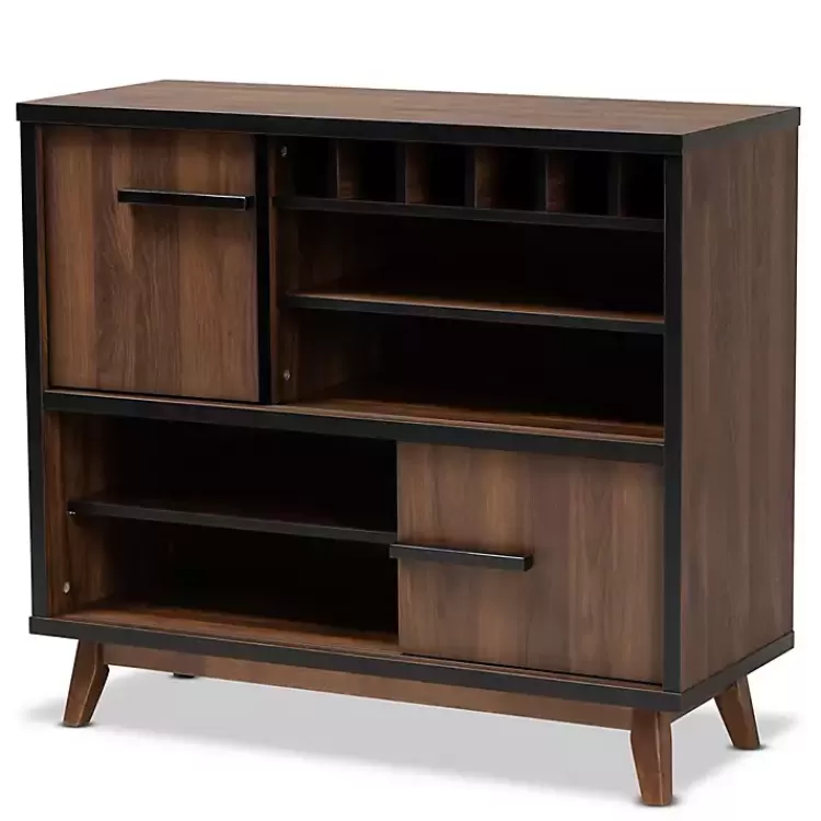Two Tone Walnut Wood Wine Storage Cabinet>Kirklands Home Discount