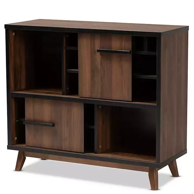 Two Tone Walnut Wood Wine Storage Cabinet>Kirklands Home Discount
