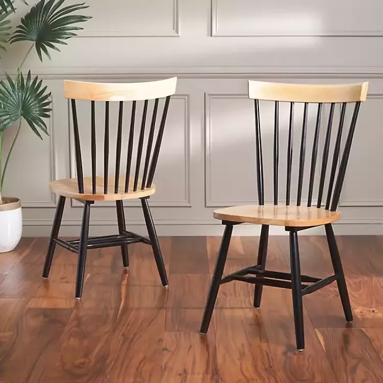 twotone_parker_spindle_dining_chairs_set_of__8.webp Two-Tone Parker Spindle Dining Chairs, Set of 2>Kirklands Home Discount