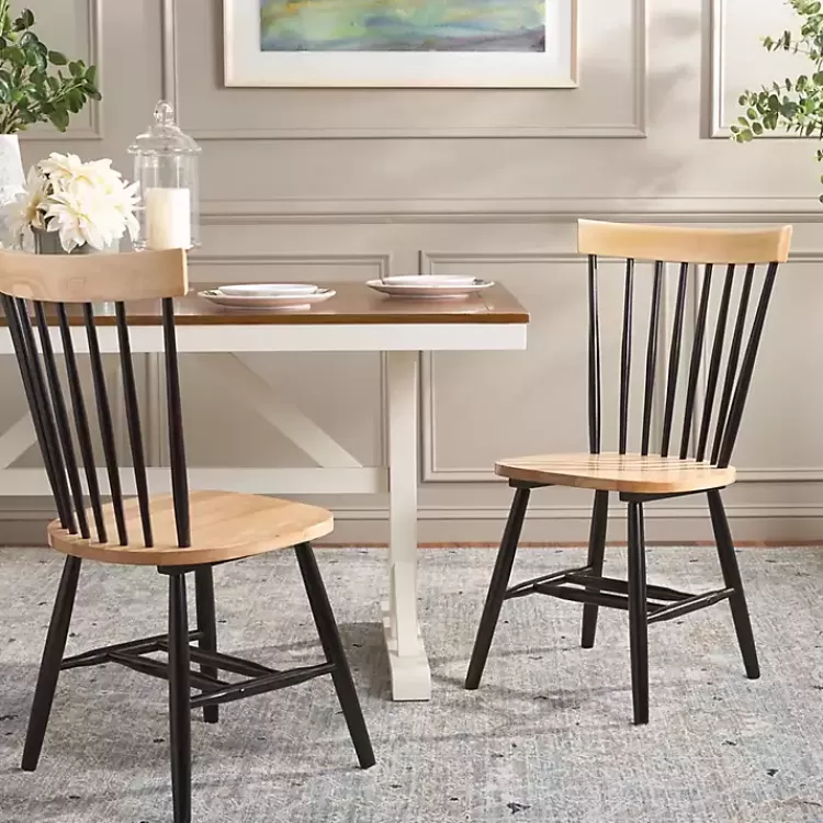 twotone_parker_spindle_dining_chairs_set_of__9.webp Two-Tone Parker Spindle Dining Chairs, Set of 2>Kirklands Home Discount