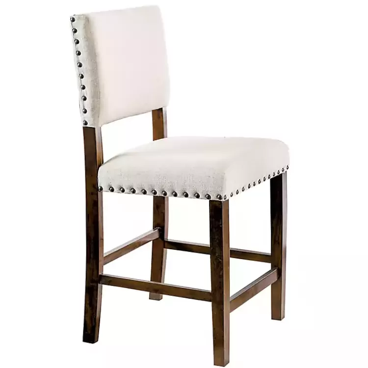 Upholstered Cherry Finish Counter Stools, Set of 2>Kirklands Home Cheap