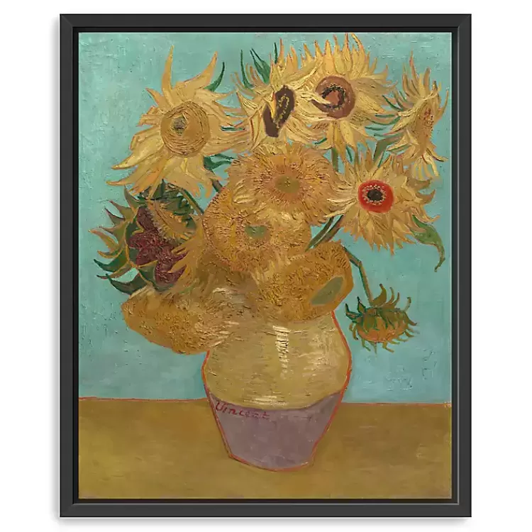 Vase with Twelve Sunflowers Canvas Art Print>Kirklands Home New