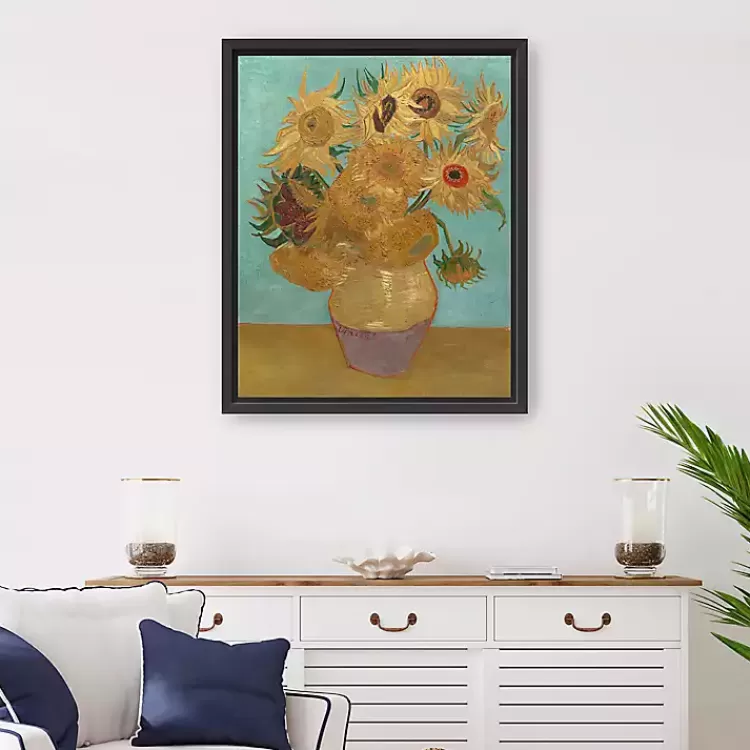 Vase with Twelve Sunflowers Canvas Art Print>Kirklands Home New