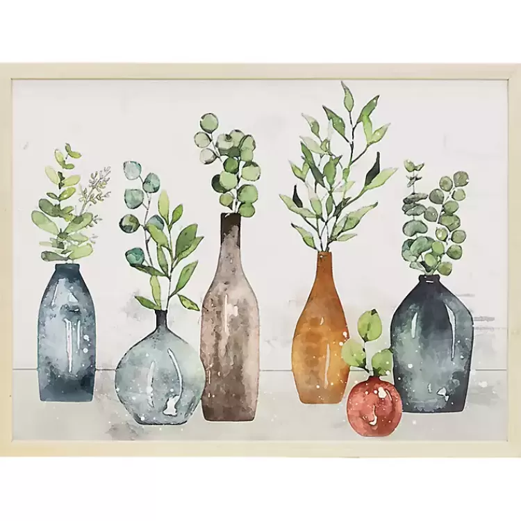 Vases with Greenery Framed Art Print>Kirklands Home Best Sale