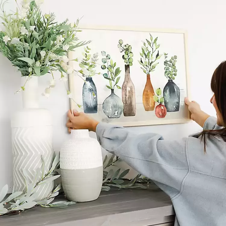 Vases with Greenery Framed Art Print>Kirklands Home Best Sale