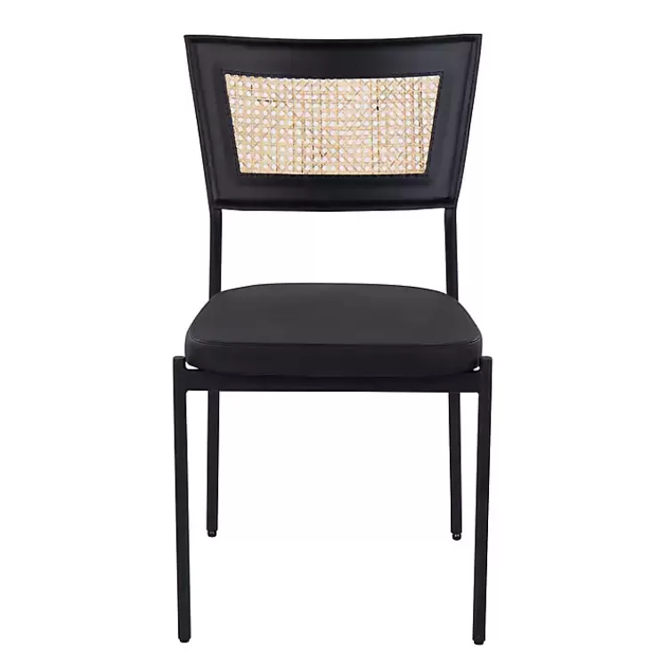 Vegan Leather and Rattan Dining Chairs, Set of 2>Kirklands Home Best