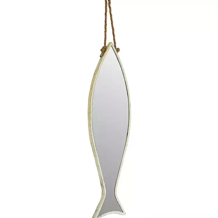 Vertical Fish Mirror with Rope Hanger>Kirklands Home Flash Sale