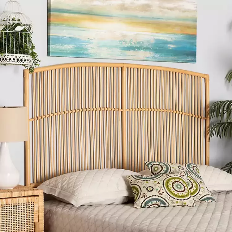 Vertical Weave Rat Queen Headboard>Kirklands Home Shop