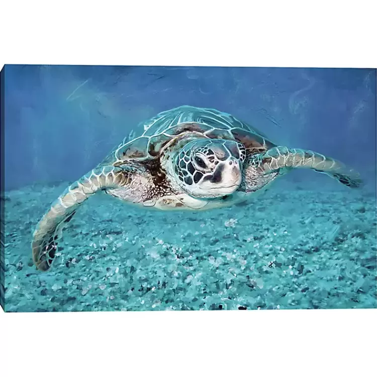 Vibrant Sea Turtle Canvas Art Print>Kirklands Home Clearance