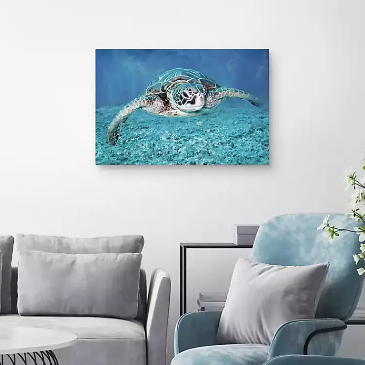 Vibrant Sea Turtle Canvas Art Print>Kirklands Home Clearance