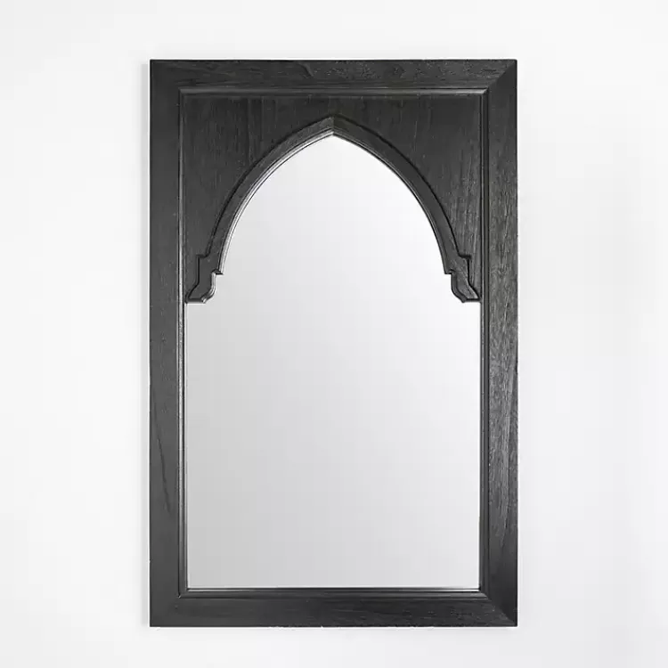 Victor Black Wood Vault Wall Mirror>Kirklands Home Sale