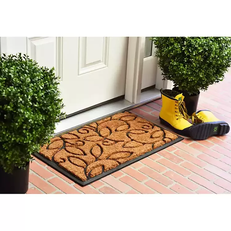 vine_leaves_swirl_doormat_x_in_2.webp Vine Leaves Swirl Doormat, 36x24 in.>Kirklands Home Cheap