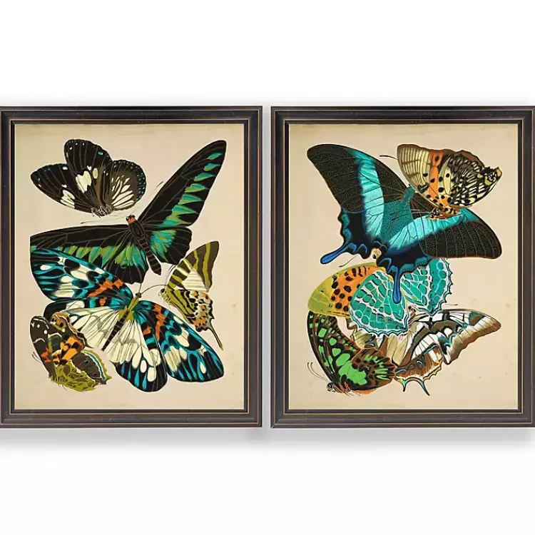 Vintage Butterflies II Framed Art Prints, Set of 2>Kirklands Home Online