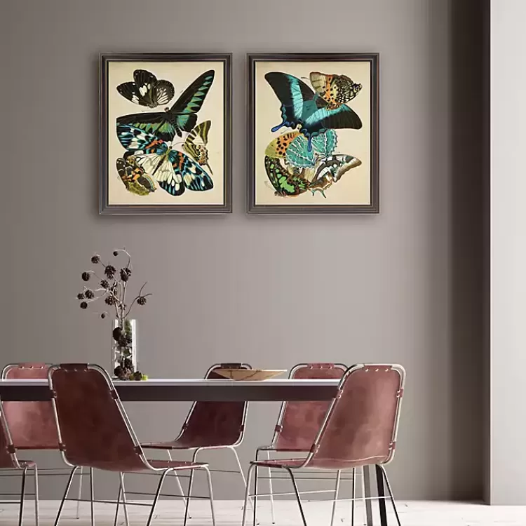 Vintage Butterflies II Framed Art Prints, Set of 2>Kirklands Home Online