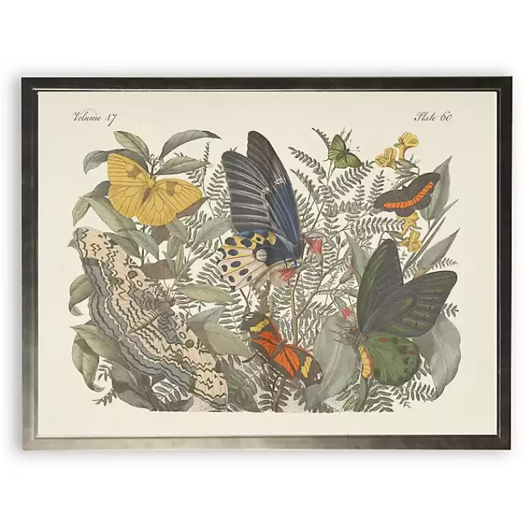 Vintage Butterfly Bookplate Framed Art Print>Kirklands Home New