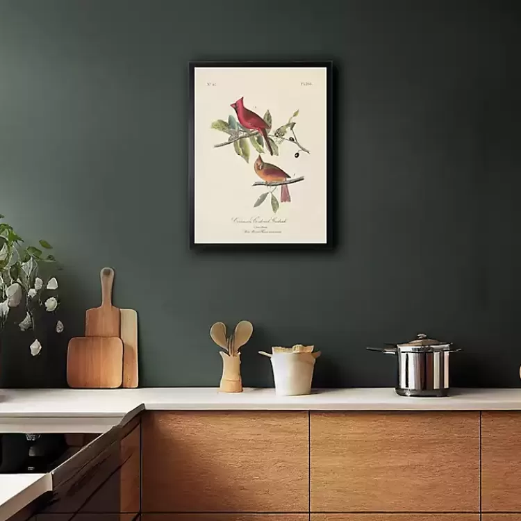 Vintage Cardinal Birds Framed Art Print>Kirklands Home Best