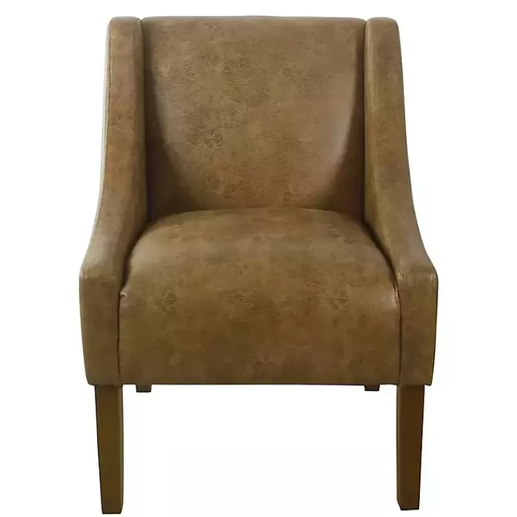 Vintage Faux Leather Swoop Accent Chair>Kirklands Home Best