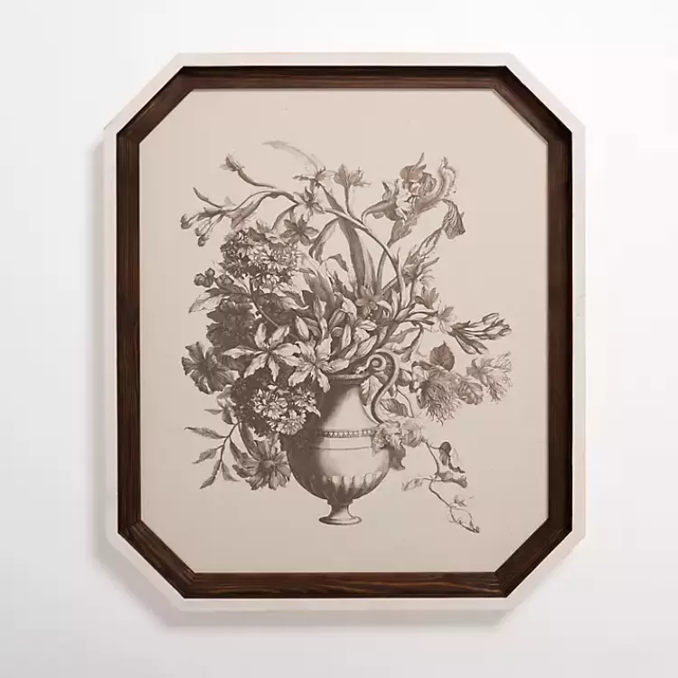 Vintage Floral Octagon Framed Art Print>Kirklands Home Best