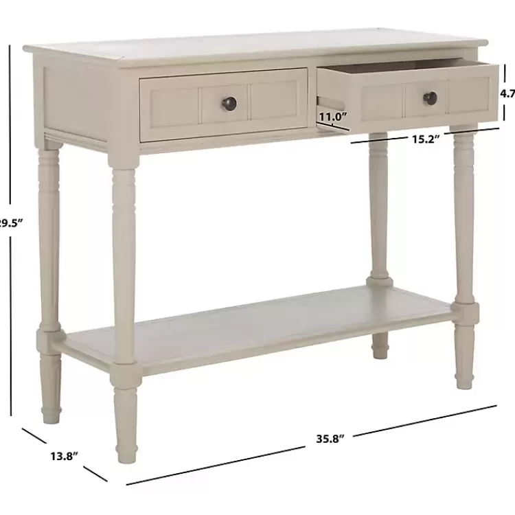 vintage_gray_drawer_samantha_console_table_7.webp Vintage 2-Drawer Samantha Console Table>Kirklands Home Best