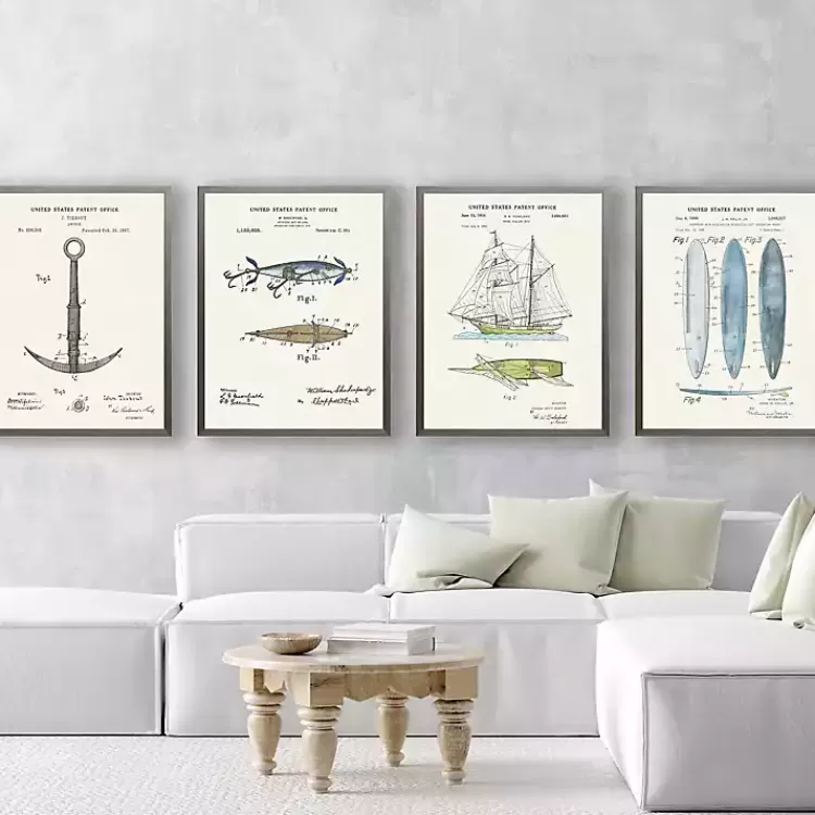 Vintage Sailing Ship Patent Framed Art Print>Kirklands Home Best Sale