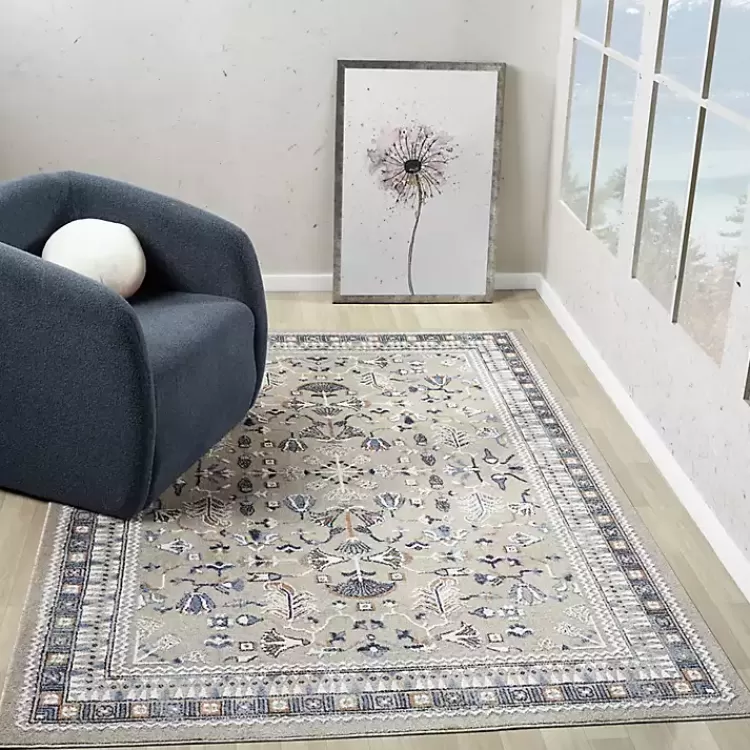 Vista Blue Beige Area Rug, 7x9>Kirklands Home Outlet