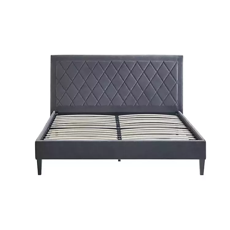 viv_charcoal_diamond_tufted_queen_bed_frame_2.webp Viv Charcoal Diamond Tufted Queen Bed Frame>Kirklands Home Store
