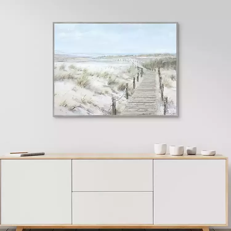 Walk To The Coast Framed Canvas Art Print>Kirklands Home Flash Sale
