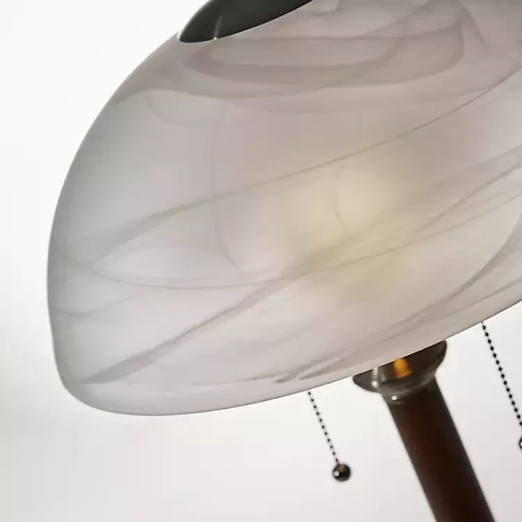 Walnut Alabaster Frosted Glass Table Lamp>Kirklands Home Shop